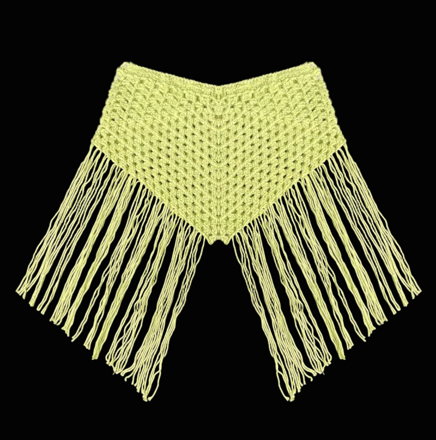 lime fringe booty shorts