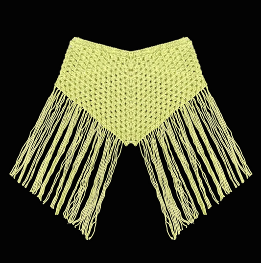 Lime Fringe Shorts