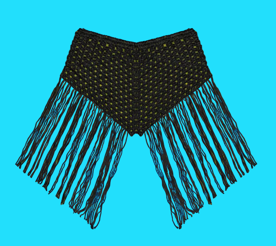 Black Fringe Shorts