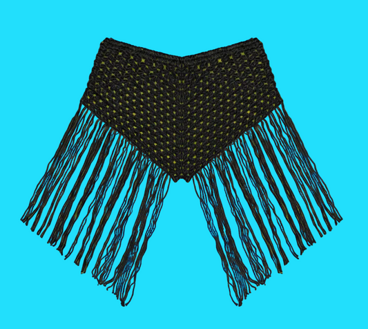 Black Fringe Shorts